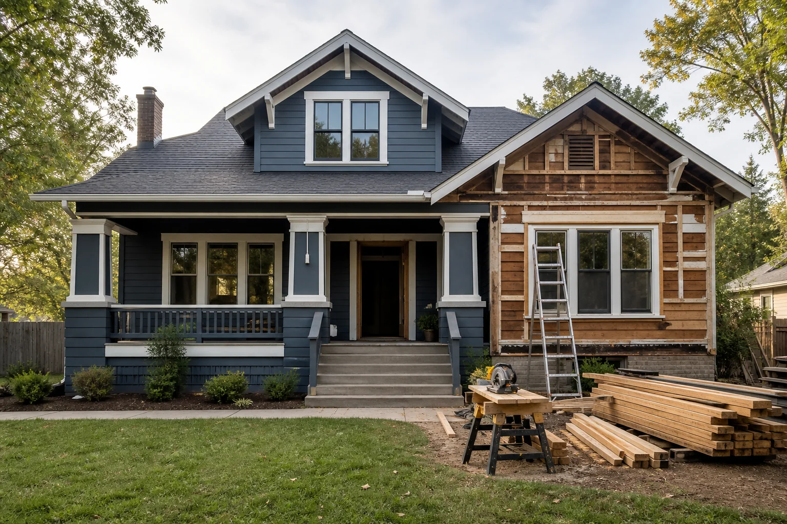 Illustrative house renovation