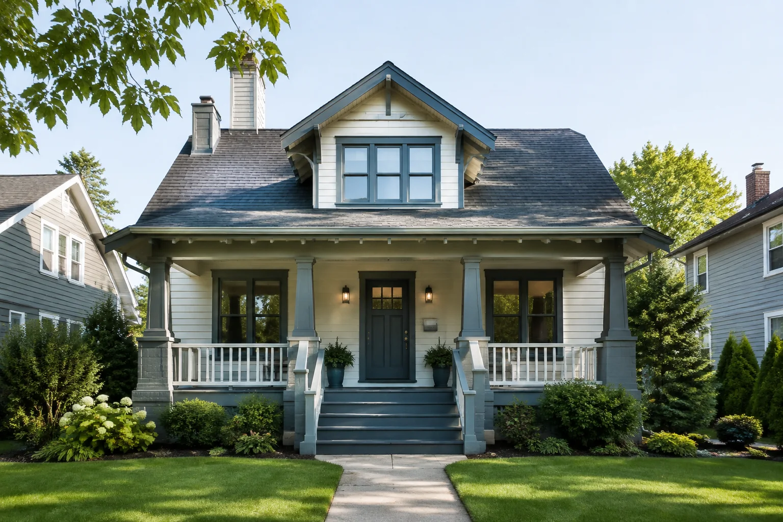 Illustrative welcoming home with a front porch